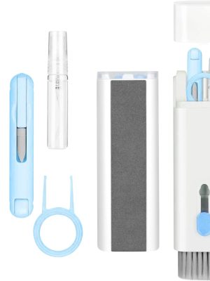 مجموعة أدوات تنظيف الكترونية 7 في 1، منظف لوحة المفاتيح، مجموعة تنظيف اللابتوب للشاشة والجوال وبلوتوث وسماعات الراس